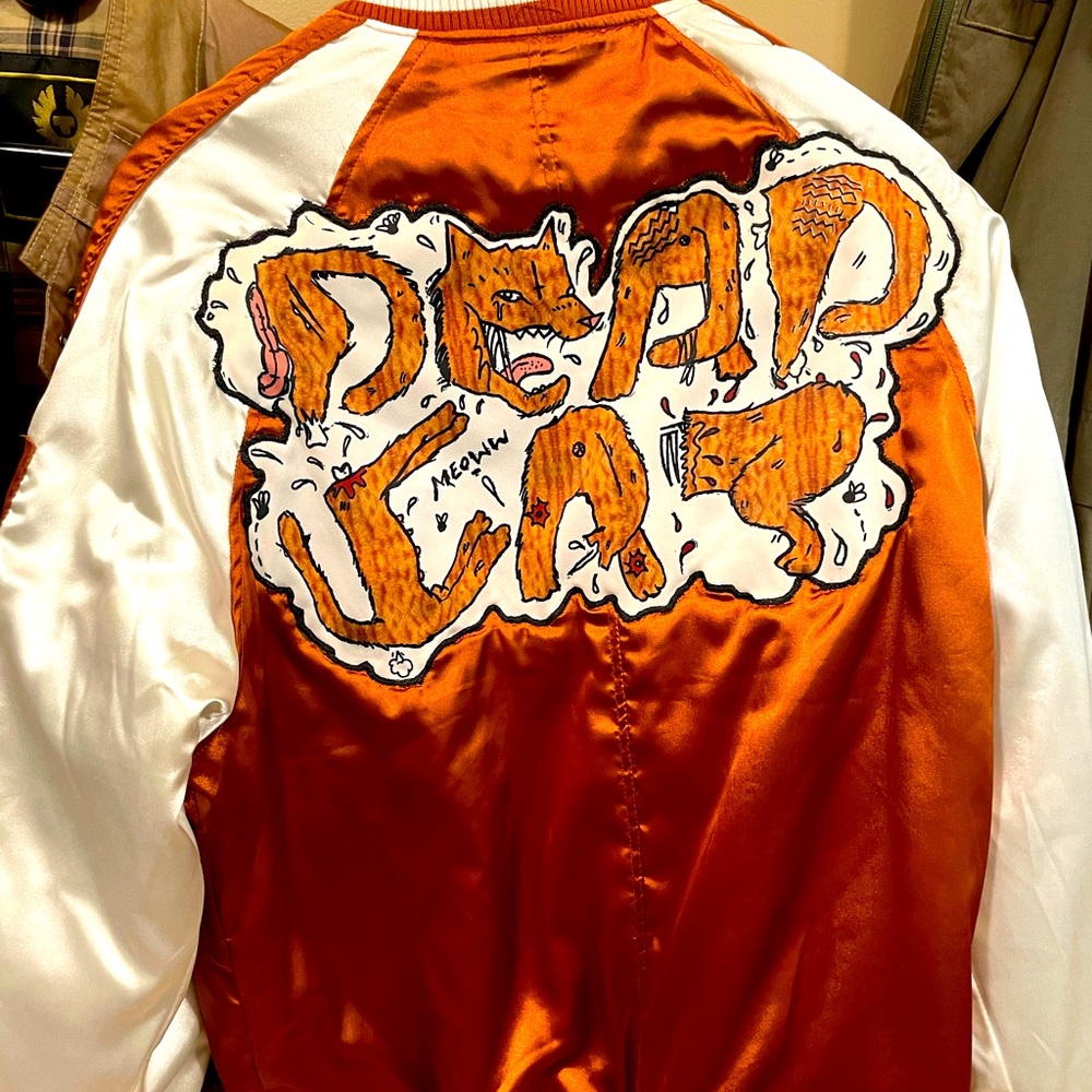 Dead Cat Large Vintage Satin Warm up Varsity Collectors Item